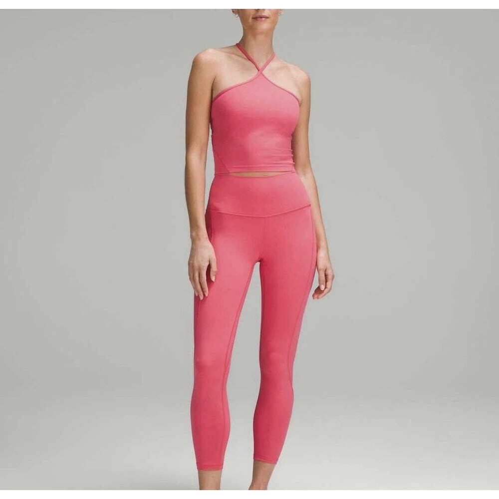 Lululemon Pink T Strap Align Sports Tank With Removable Padding Size 12 New